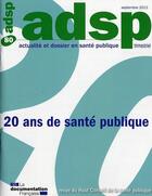 Couverture du livre « ADSP N.80 ; les 20 ans d'ADSP » de  aux éditions Documentation Francaise