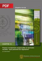 Couverture du livre « Finance socialement responsable et monnaies sociales chapitre 13 » de Gisele Belem aux éditions Ecole Polytechnique De Montreal