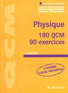 Couverture du livre « Physique concours d'entree masseur-kinesitherapeute » de Rios et Lopez aux éditions Elsevier-masson