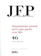 Couverture du livre « Jfp 46 - la psychiatrie en temps de guerre » de  aux éditions Eres