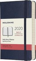 Couverture du livre « Agenda 2020 journalier poche bleu saphir souple » de Moleskine aux éditions Moleskine