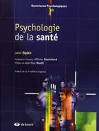 Couverture du livre « Psychologie de la santé » de Ogden aux éditions De Boeck Superieur