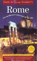 Couverture du livre « Guide Frommer'S Rome » de Idg aux éditions First