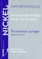 Couverture du livre « Mathematiques fonctions elementaires etudes de fonctions » de Dupont aux éditions Vuibert