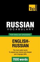 Couverture du livre « Russian vocabulary for english speakers : 7000 words » de Andrey Taranov aux éditions Books On Demand