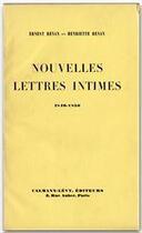 Couverture du livre « Nouvelles lettres intimes, 1846-1850 » de Ernest Renan et Henriette Renan aux éditions Calmann-levy