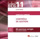 Couverture du livre « Exercices de contrôle de gestion 2016-2017 » de Christelle Baratay aux éditions Gualino