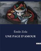 Couverture du livre « UNE PAGE D'AMOUR » de Émile Zola aux éditions Culturea