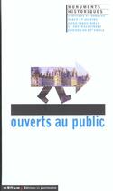 Couverture du livre « Ouverts au public » de  aux éditions Editions Du Patrimoine