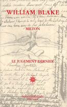 Couverture du livre « Milton ; le jugement dernier » de Raines et William Blake aux éditions Corti