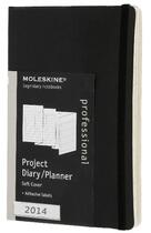 Couverture du livre « Agenda planificateur de projet 2014 poche noir couverture souple » de Moleskine aux éditions Moleskine Papet