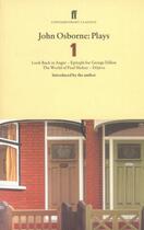 Couverture du livre « John Osborne Plays 1 » de John Osborne aux éditions Faber And Faber Digital
