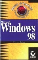 Couverture du livre « Windows 98 Mode D'Emploi » de Warren Bates aux éditions Eska