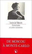 Couverture du livre « Promenades et autres rencontres ; de Moscou à Monte-Carlo » de Louise De Vilmorin aux éditions Gallimard