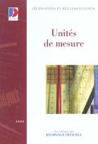 Couverture du livre « Unites de mesure » de  aux éditions Documentation Francaise