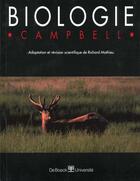 Couverture du livre « Biologie » de Campbell aux éditions De Boeck