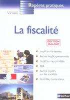 Couverture du livre « La fiscalite 2006/2007 - reperes pratiques n52 » de Sauvageot/Leveau aux éditions Nathan