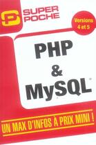 Couverture du livre « Php et mysql » de Jean-Yves Carfantan aux éditions Micro Application