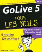 Couverture du livre « Golive 5 Pour Les Nuls » de Bill Sanders aux éditions First Interactive
