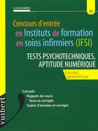 Couverture du livre « Ifsi N.20 ; Tests D'Aptitude Numerique » de Miniere aux éditions Vuibert