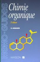 Couverture du livre « Chimie organique » de Arnaud aux éditions Elsevier-masson