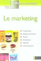 Couverture du livre « Precis de marketing - reperes pratiques n33 » de Bouchez/Pihier/Clair aux éditions Nathan