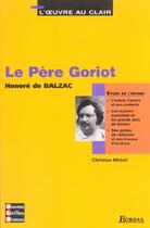Couverture du livre « Le père Goriot » de Honoré De Balzac aux éditions Bordas