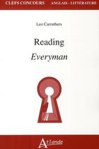 Couverture du livre « Reading everyman » de Carruthers aux éditions Atlande Editions