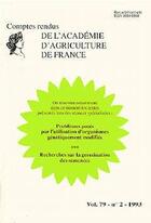 Couverture du livre « Problemes poses par l'utilisation d'organismes genetiquement modifies recherches sur la germination » de Aaf aux éditions Lavoisier Diff
