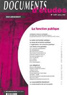 Couverture du livre « Documents d'etudes ; la fonction publique » de  aux éditions Documentation Francaise