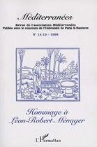Couverture du livre « Hommage à Léon-Robert Ménager » de Revue De L'Association Mediterranees aux éditions L'harmattan