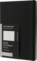 Couverture du livre « Agenda semainier vertical 2013 ; rigide noir » de Moleskine aux éditions Moleskine Papet