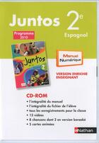 Couverture du livre « Juntos ; espagnol ; 2nde ; DVD rom manuel numérique enrichi (édition 2010) » de  aux éditions Nathan
