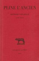 Couverture du livre « Histoire naturelle L37 » de Pline L'Ancien aux éditions Belles Lettres