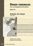 Couverture du livre « Douze Romances Chant & Guitare Opus 24 » de De Lhoyer - Spinosi aux éditions Buissonnieres