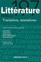 Couverture du livre « Litterature n 197 1/2020 variation, mutations » de  aux éditions Armand Colin