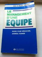 Couverture du livre « Management D'Une Equipe » de Simonet aux éditions Organisation