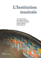 Couverture du livre « L'institution musicale » de  aux éditions Delatour