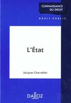 Couverture du livre « L'Etat 1ere Edition » de Jean-Jacques Chevallier aux éditions Dalloz