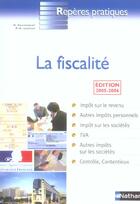 Couverture du livre « La fiscalite 2005/2006 - reperes pratiques n52 » de Sauvageot/Leveau aux éditions Nathan