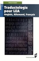 Couverture du livre « Traductologie pour lea » de Pur aux éditions Pu De Rennes