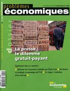 Couverture du livre « PROBLEMES ECONOMIQUES N.2990 ; la presse : le dilemme gratuit-payant » de  aux éditions Documentation Francaise