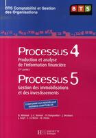 Couverture du livre « Processus 4 et 5 ; bts cgo ; livre de l'élève » de Bonnet/Charpentier aux éditions Hachette Education