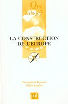 Couverture du livre « Construction de l'europe (2e edition) (la) » de Teyssier(De)/Baudier aux éditions Que Sais-je ?