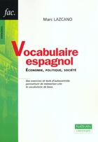 Couverture du livre « Vocabulaire Espagnol » de Lazcano aux éditions Nathan