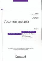 Couverture du livre « Usufruit successif (l') » de Sylvain Durand aux éditions Defrenois