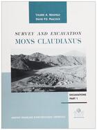 Couverture du livre « Survey and excavation ; mons claudianus ( 1987 - 1993 ) ; excavations part 1 » de Maxfield/Peacoc aux éditions Ifao