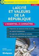 Couverture du livre « Laïcité et valeurs de la République : l'essentiel à connaître » de Isabelle De Mecquenem aux éditions Studyrama
