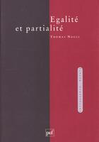 Couverture du livre « Egalite et partialite » de Nagel T aux éditions Puf