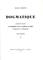 Couverture du livre « Dogmatique barth t.1 » de  aux éditions Labor Et Fides